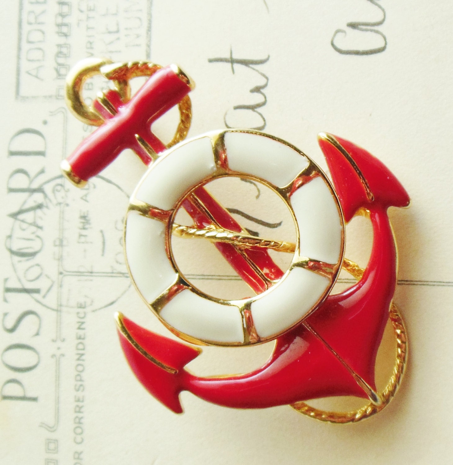 Nautical Anchor Brooch