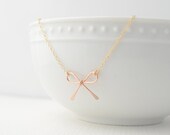 Rose gold bow bracelet - rose gold bracelet