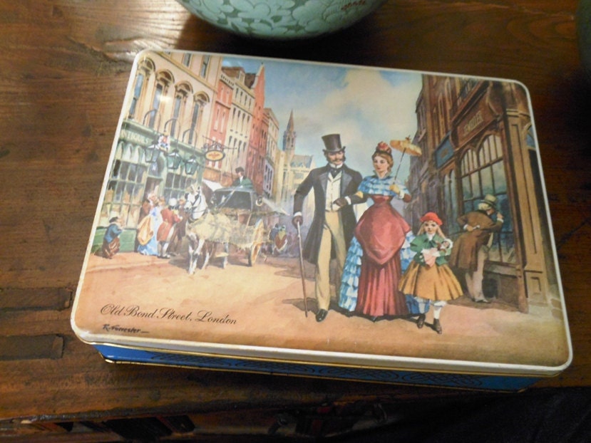 Vintage Biscuit/Sweet Tin From England of Old Bond Street in London