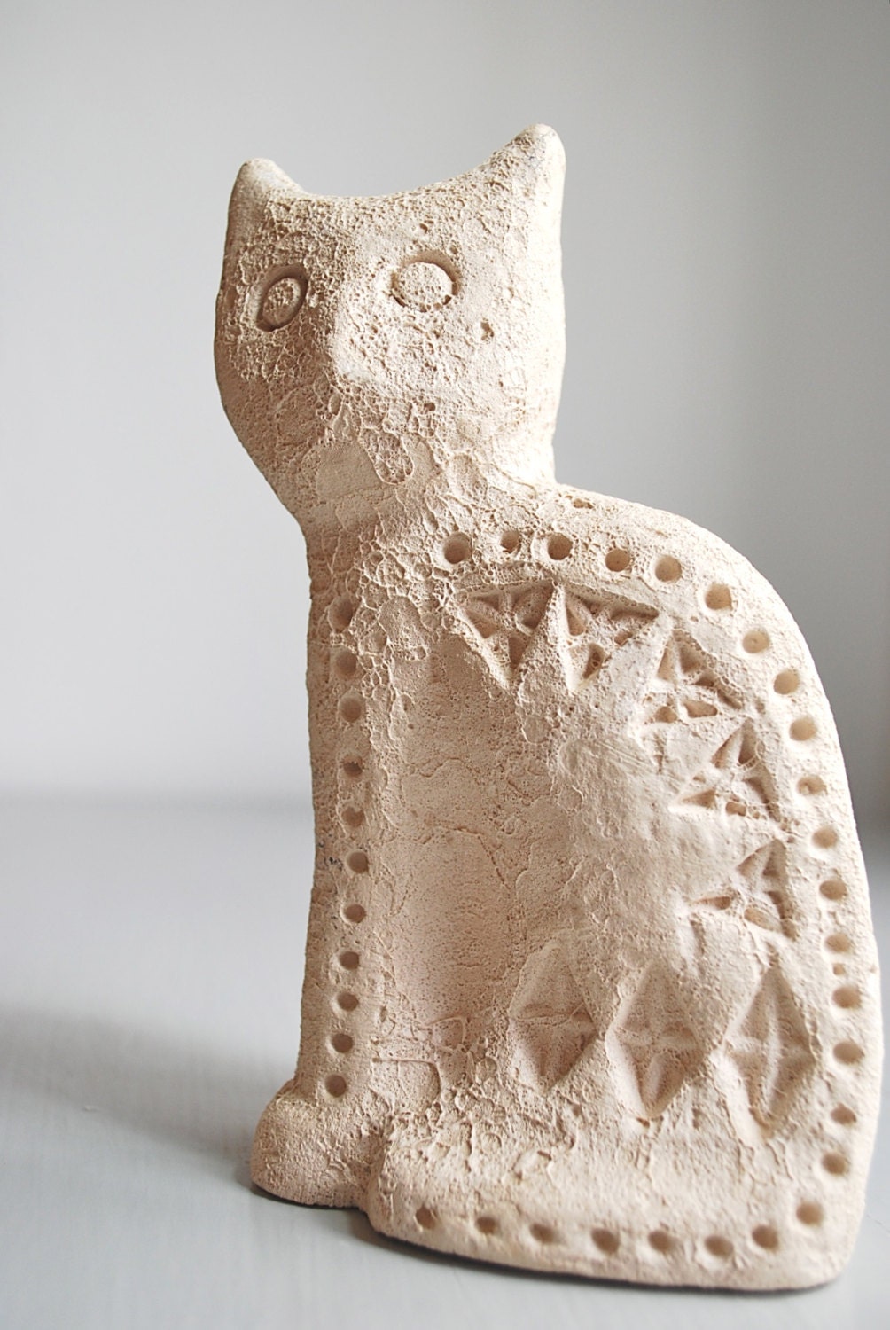 Aldo Londi for Bitossi Flavia Montelupo Italy Unglazed Pottery Cat 60s Rare