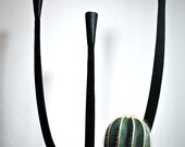 Huge Mid Century Brutal Modernist Hand Welded Black Candelabra Sculpture