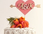 Monogram Wedding Cake Topper by Better Off Wed