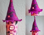 felted fairy lamp, bedside lamp, night light, handmade, wool, felt, fairy light, Waldorf inspired
