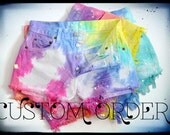 CUSTOM MADE Vintage Levis High Waist DYED Denim Shorts xxs through xxl