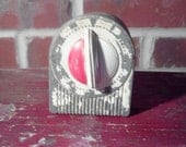 Vintage Lux Brand Kitchen Timer Metal Shabby Kitschy