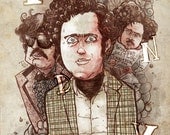 Andy Kaufman Tribute A2 Art Drawing illustration Digital ink Print