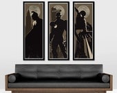 Spiderman, Batman and Ironman Poster Set 12x36