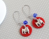 Louisiana Tech bulldog earrings