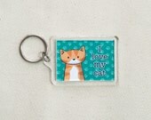 I Love My Cat Keyring