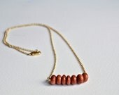 gold-goldstone necklace //golden sun seven