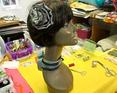 GRAY ROSE fabric flower hair clip