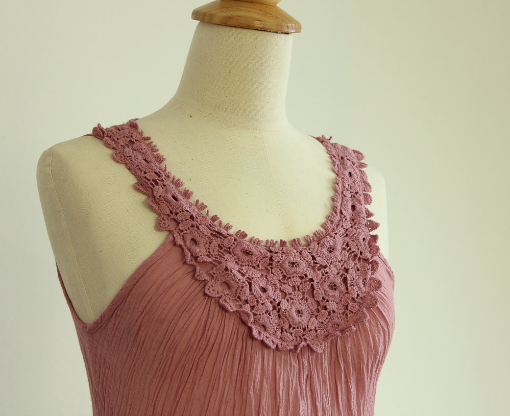 Pink summer dress hand dyed size Miss petite 6-8 sale
