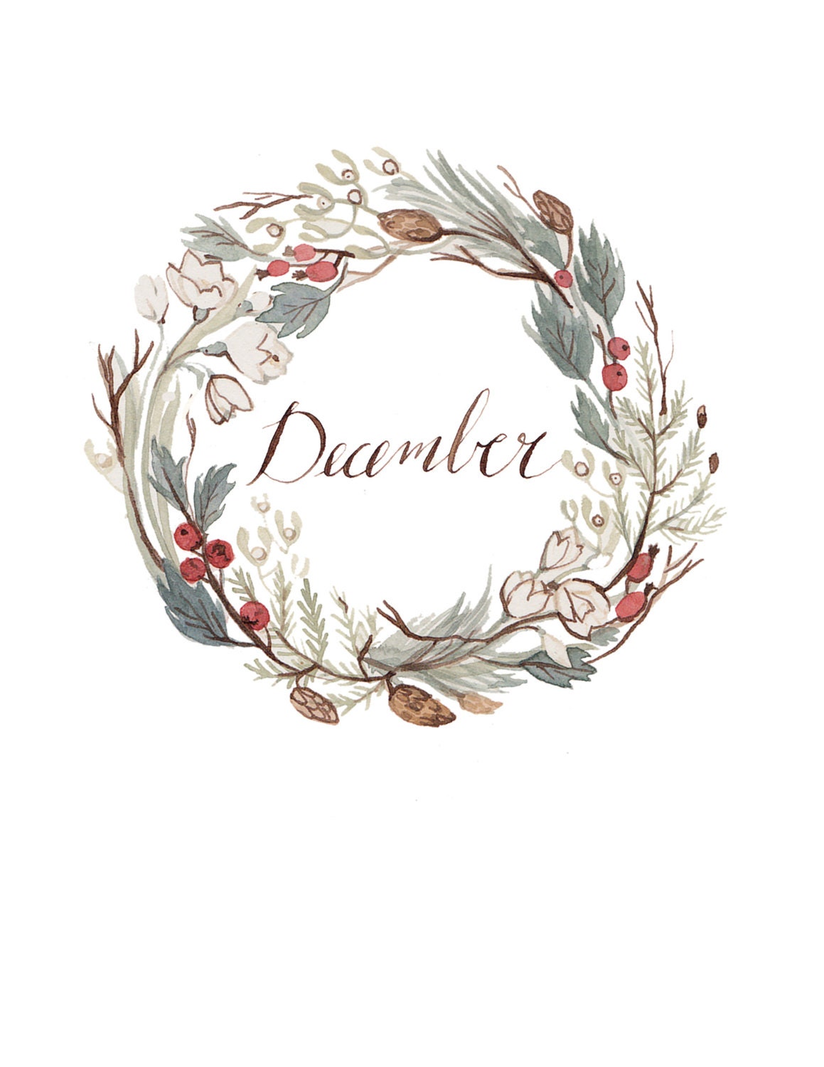 December Wreath 8.5x11
