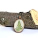 Botanical Plant Jewelry, Leaf in Resin Necklace, Green Leaf Oval Pendant, Real Plant Jewellery, Fern set in Resin