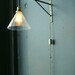Industrial wall light with deep cone shade