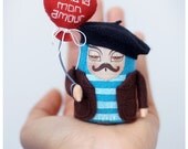 Felt art doll Jean-Paul