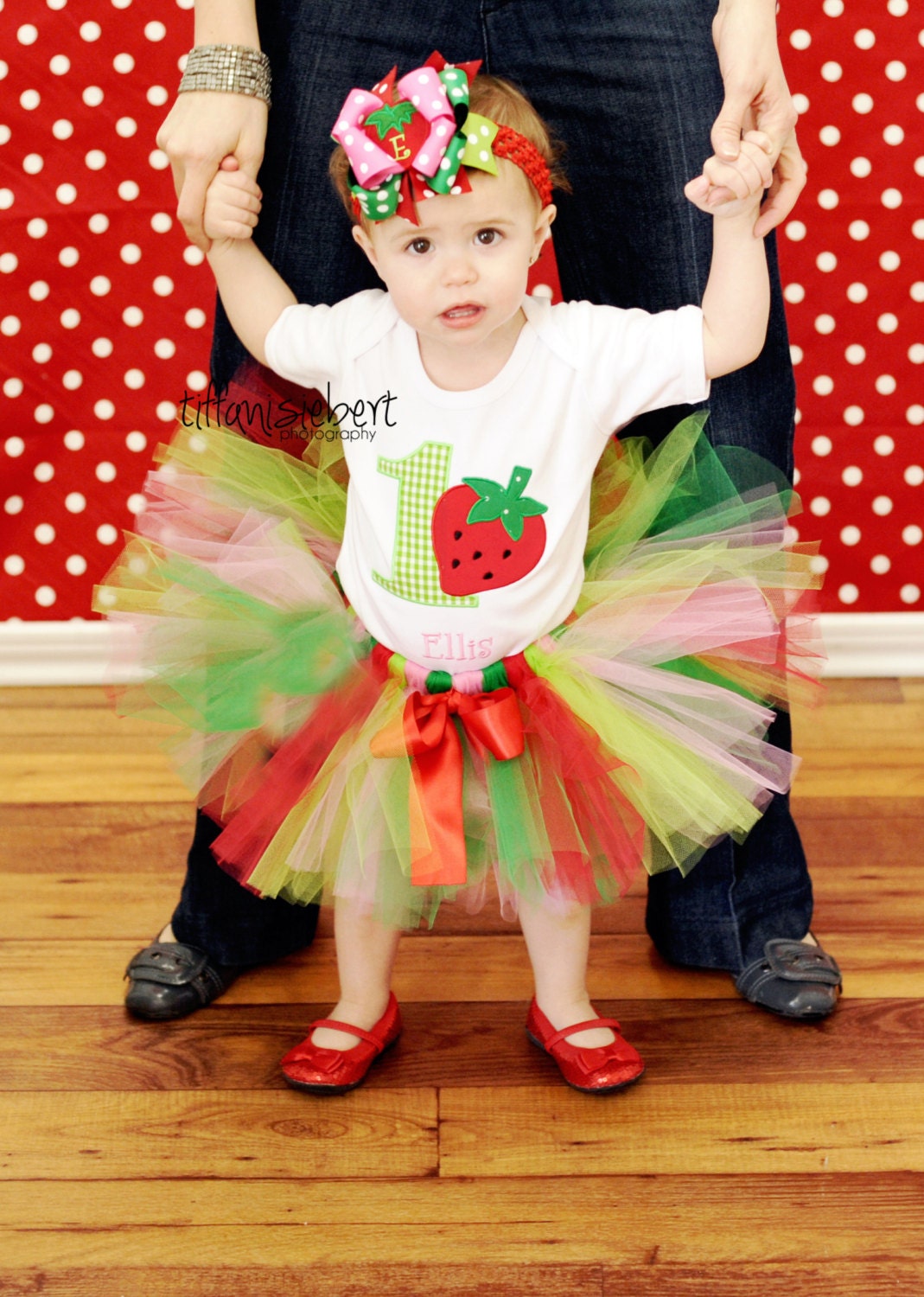 Strawberry Sweetheart BIrthday Tutu Outfit