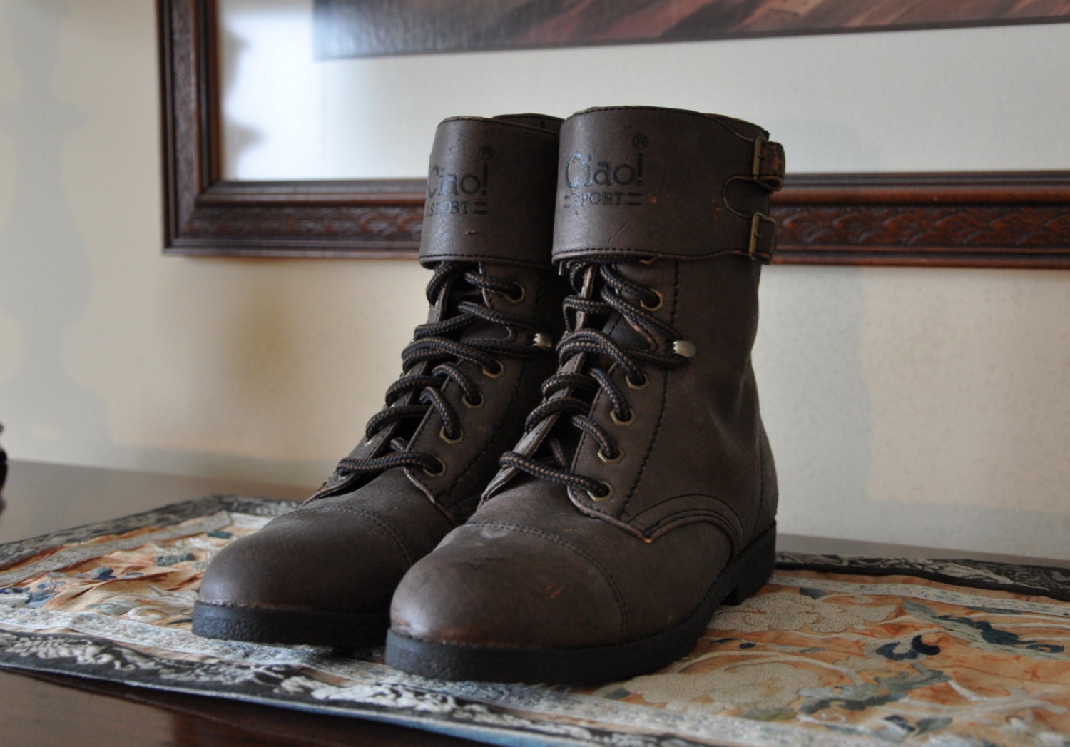 VTG. Brown Leather Ciao Boots