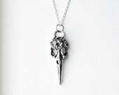 Bird Skull Necklace-  Charm Jewelry- Christmas Gift- Summer Spring Winter Fall- Unique Gift Idea- For Him- For Her