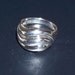 Vintage Sterling Silver Ring Swirl Design Domed Modern and Sleek