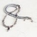 Long Gray Pearl Necklace - Bohemian Jewelry / Natural Organic Necklace / Silver Pearl Necklace / Ethnic Necklace / Mala Necklace