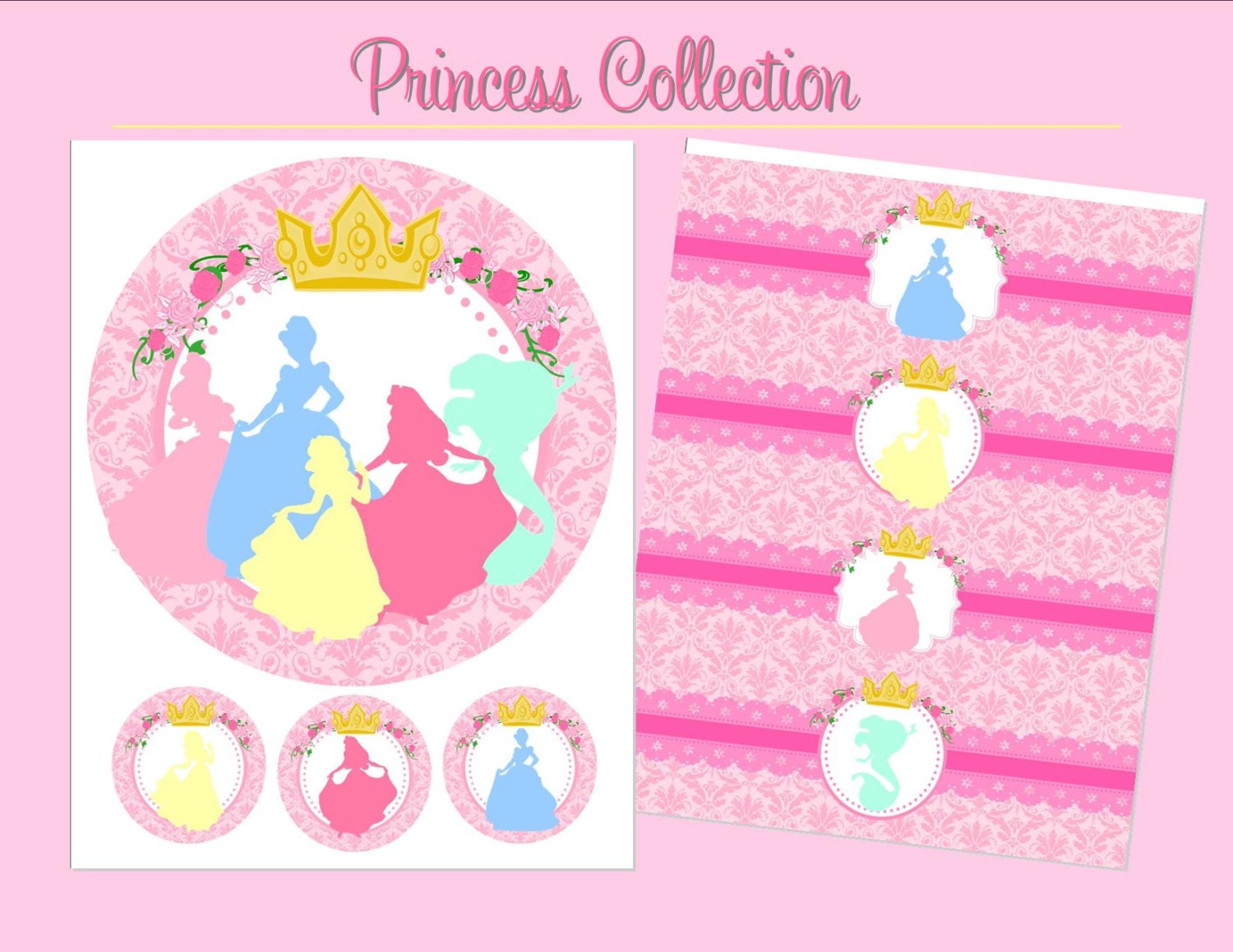 PRINCESS Complete Collection / Disney Princess Inspired Collection - Girls Birthday - Ladies or Woman - Bridal Shower - Krown Kreations Il_170x135