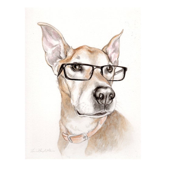 8.5x11 watercolor Custom pet portrait, original watercolor painting dog cat animal pet lover painting handmade wall art gift
