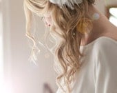 Feather Flower Hair Piece