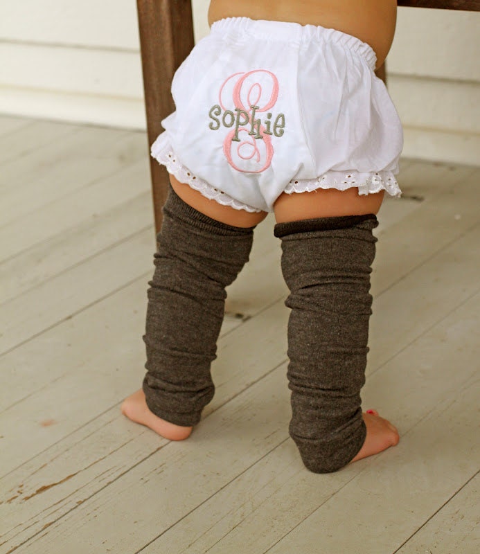 Baby Girl Bloomers - Ruffle Bottom Diaper Cover for newborn, infant, toddler - Personalize with Embroidered Name or Monogram. Shower Gift.