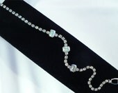 Feminine Aurora Borealis (AB) & Clear Rhinestone Bridal Bracelet