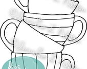 Digital Stamp - Teacup Stack - digistamp JPG and PNG
