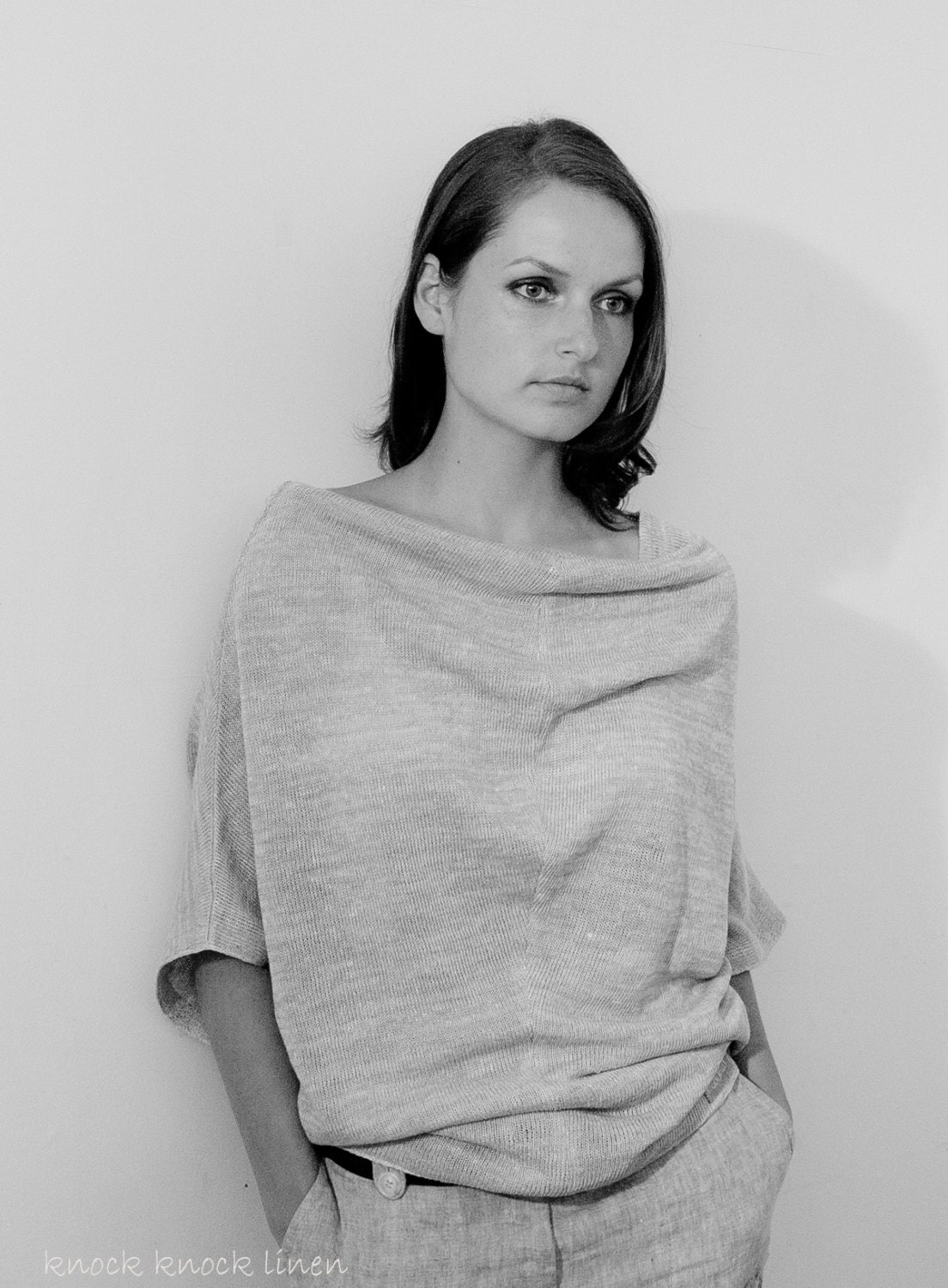 Melange Linen Top