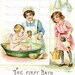 Vintage Baby Digital Printable Clip Art Image for Cardmaking Mixed Media Graphic Design Etc