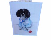 Handmade Get Well Card, Shih Tzu Feel Better Card