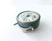Vintage alarm clock blue  - made in Russia 70s