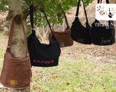 Embroidered Canvas Messenger Bag-Makes a great Diaper Bag too