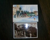 2 Vintage Postcards Montecatini Terme Castello and Casino 1930s