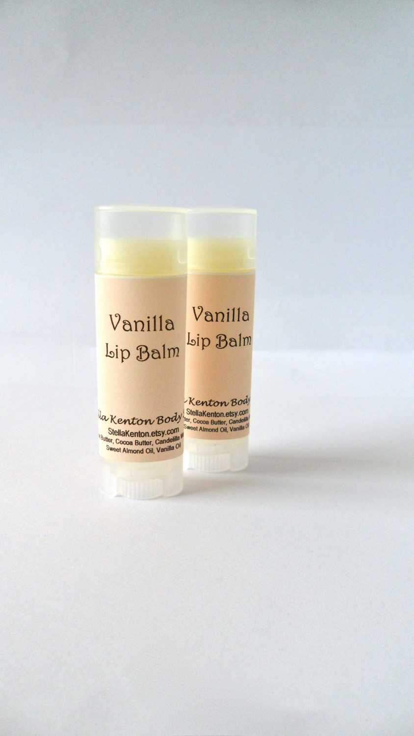 Vegan Vanilla Lip Balm, Chapstick, Lip Butter