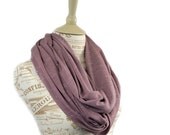 Pink Infinity Scarf Mauve Soft Lightweight Spring Summer
