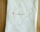 West Virginia Flour Sack Tea Towel