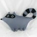Gustave the raccoon plush - Free tracking shipping - Ready to ship