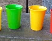 Set of Four Vintage Tupperware Kids Cups