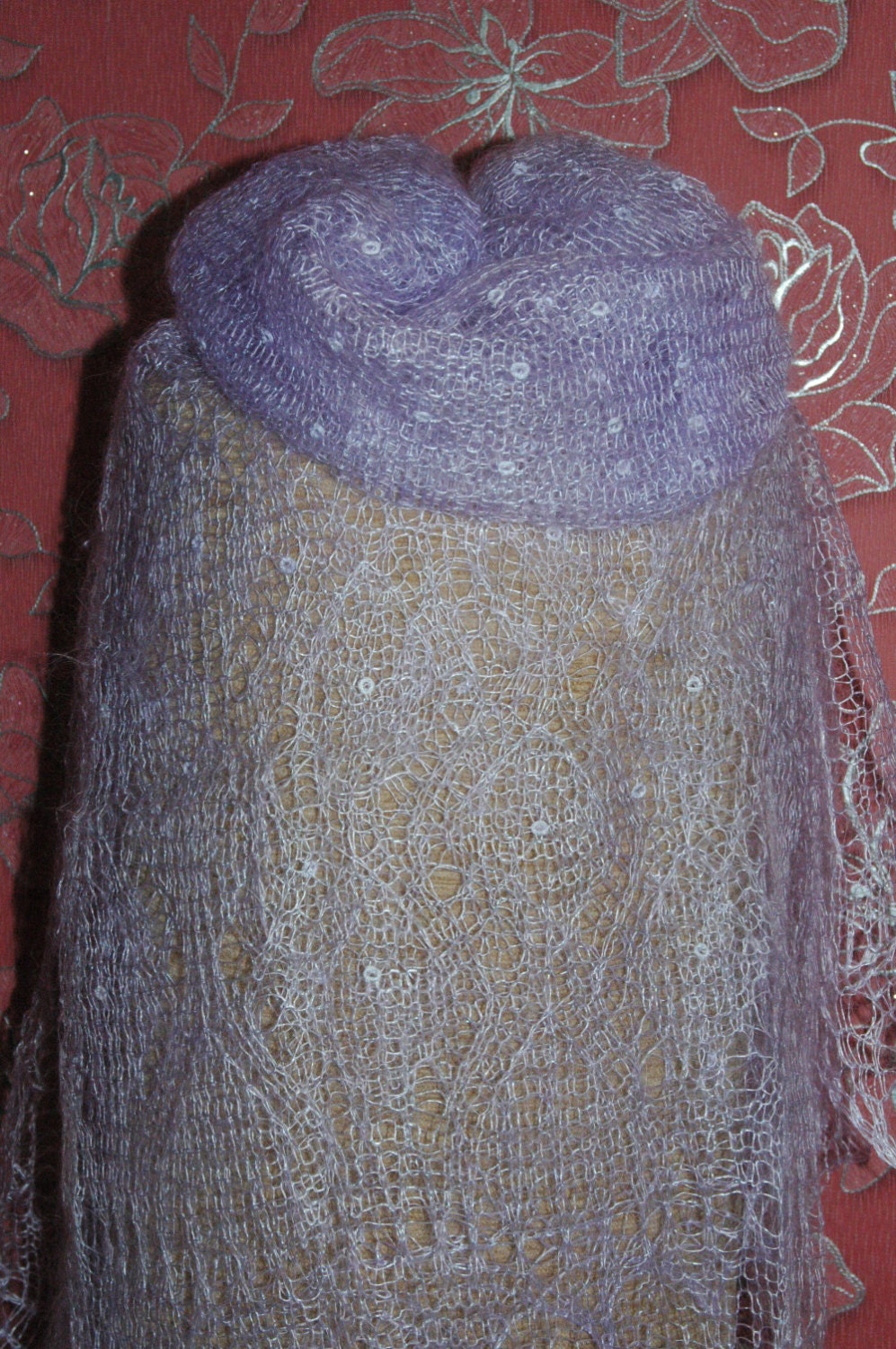 Light Purple Orenburg Shawl-Wrap
