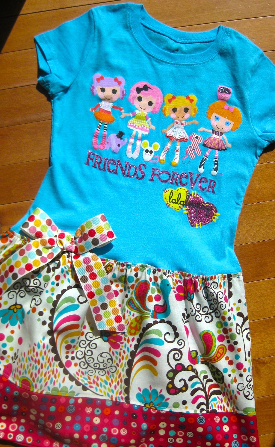 Lalaloopsy Dress Friends Forever Peanut Crumbs Sopt Bea Girls Dress Upcycle Shirt 5 6 6x 7 8