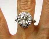 Magnificent ...6.21ct 1890 Edwardian  Original Diamond and Ruby Engagement ring in Platinum