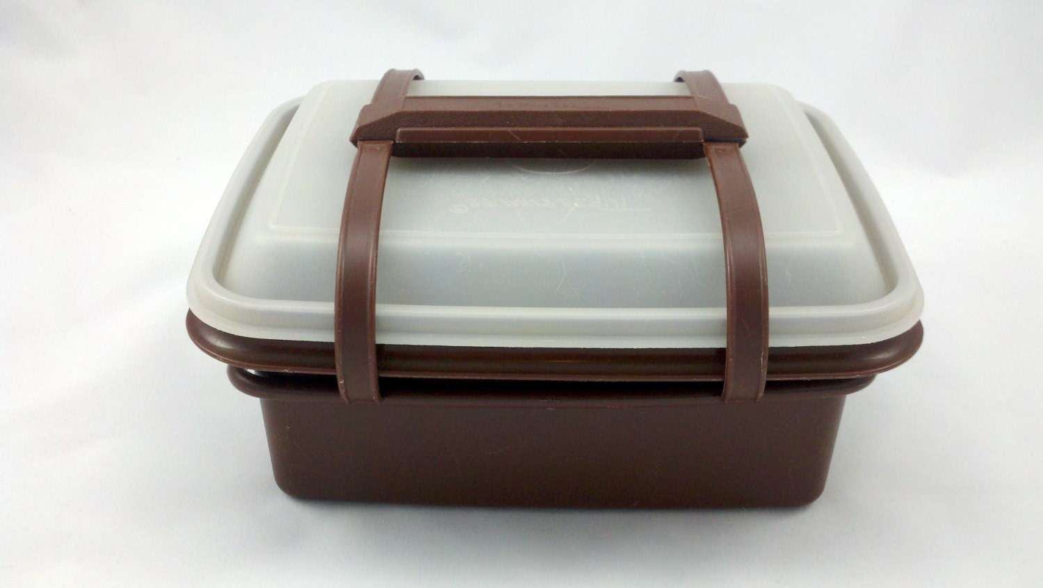 Vintage Tupperware Lunch Box Brown 100004