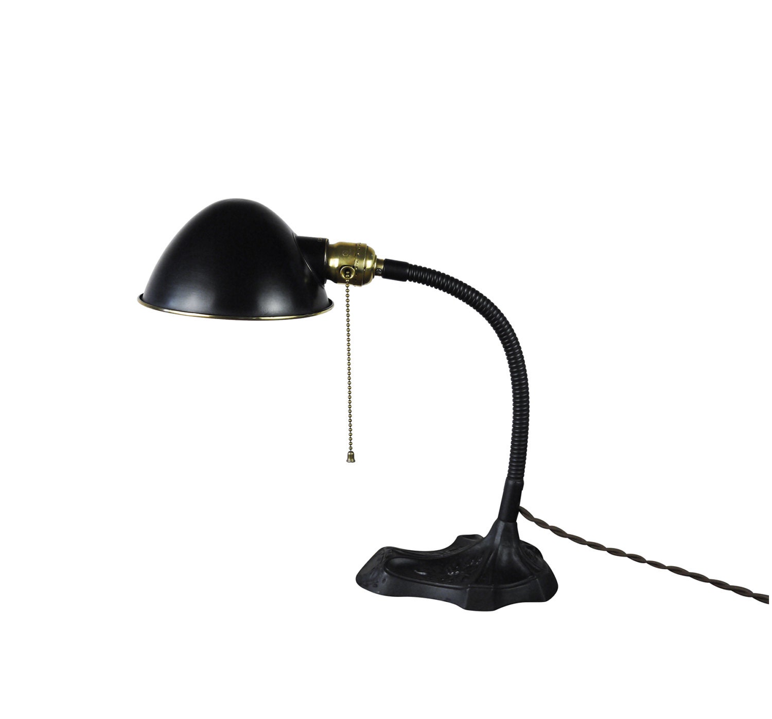 Vintage 1920s Robert Schwartz & Bro. Gooseneck Lamp, Stunning