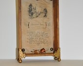 Shadow box assemblage from vintage friendship poem