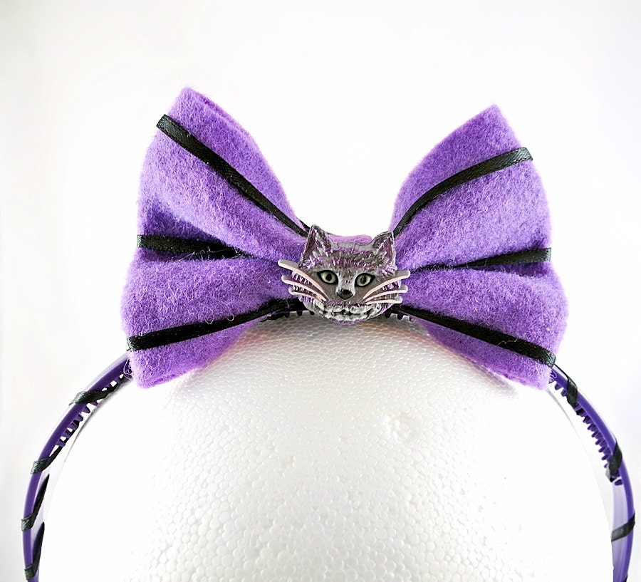 The Cheshire Cat Headband - Handcrafted Felt Bow