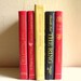 Collection of Mid-Century Books Red Yellow Black Home Decor Set